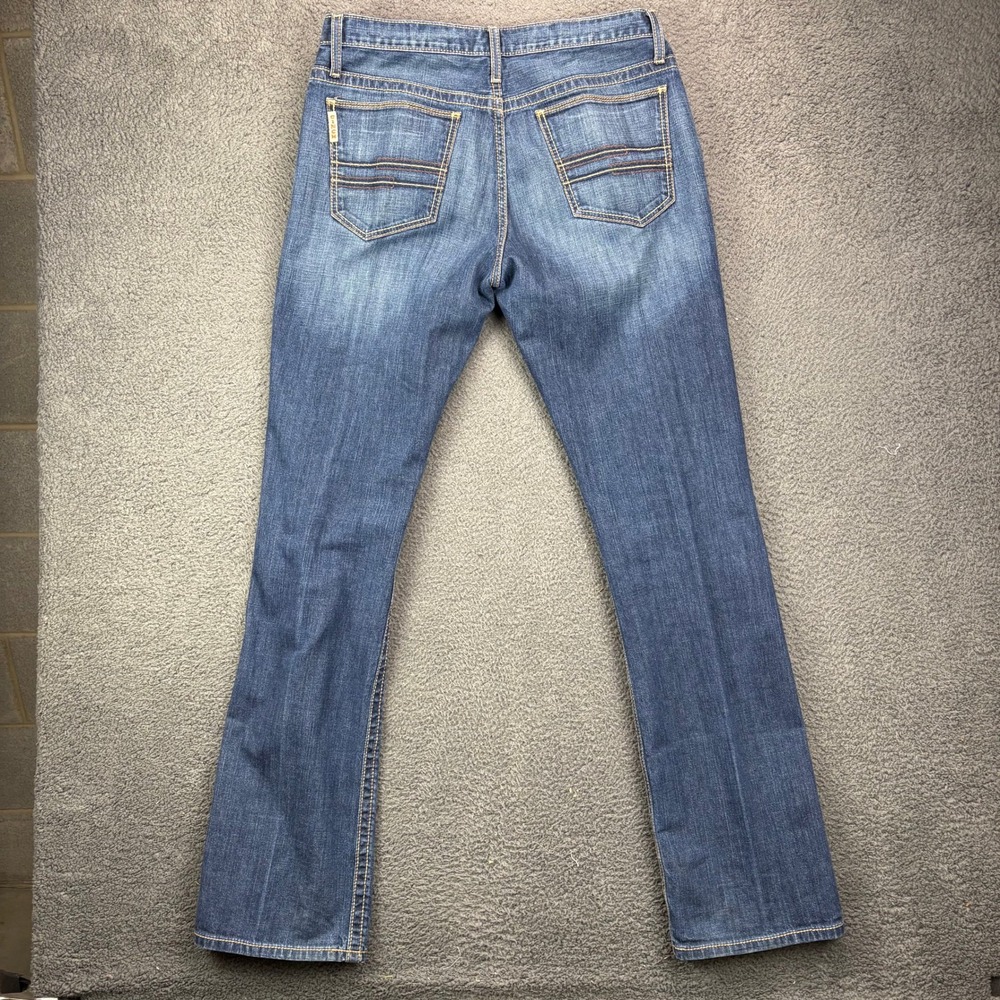 Cinch Ian Mens Slim Fit Bootcut Jeans Dark Wash Blue Denim 33x36 MB63536001 - Picture 7 of 8